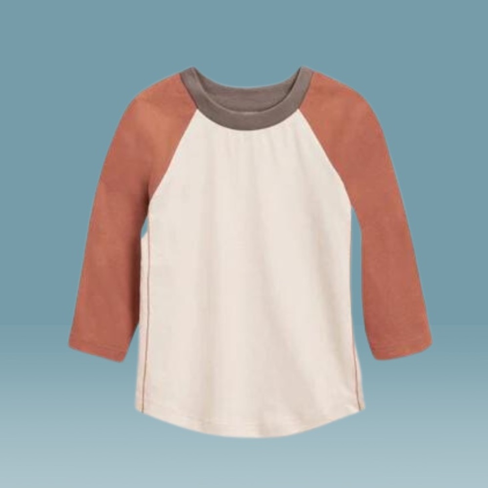 Colored organics baseball tee